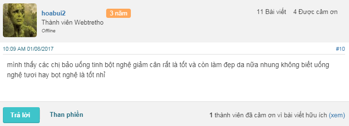 Review giảm cân bằng tinh bột nghệ mới nhất 2019-2020 39 review-giảm-cân-với-tinh-bột-nghệ-webtretho-1