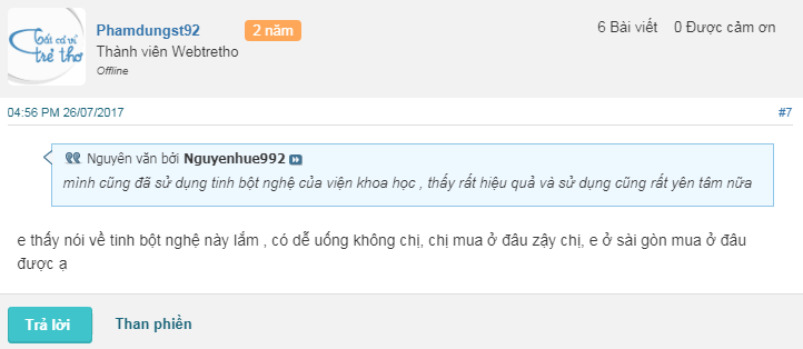 Review giảm cân bằng tinh bột nghệ mới nhất 2019-2020 38 review-giảm-cân-với-tinh-bột-nghệ-webtretho