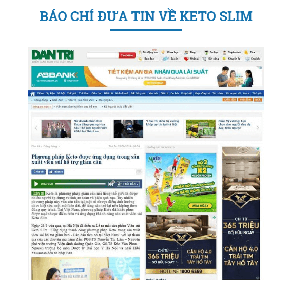 đánh giá keto slim từ báo chí
