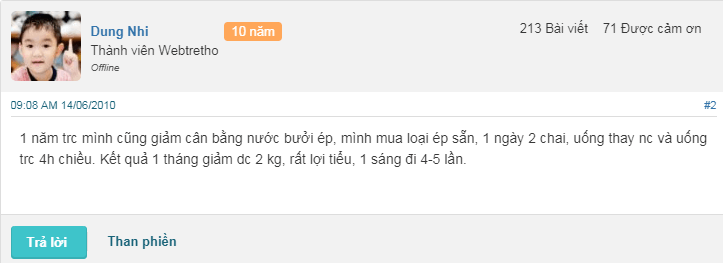 Ăn bưởi có giảm cân không webtretho