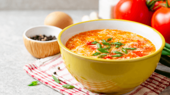 canh cà chua trứng đậu hủ giảm cân