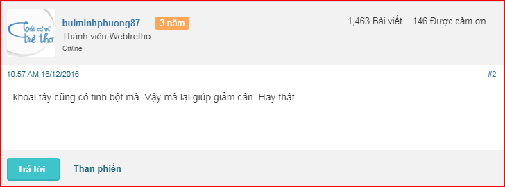 Giảm cân bằng khoai tây webtretho 1
