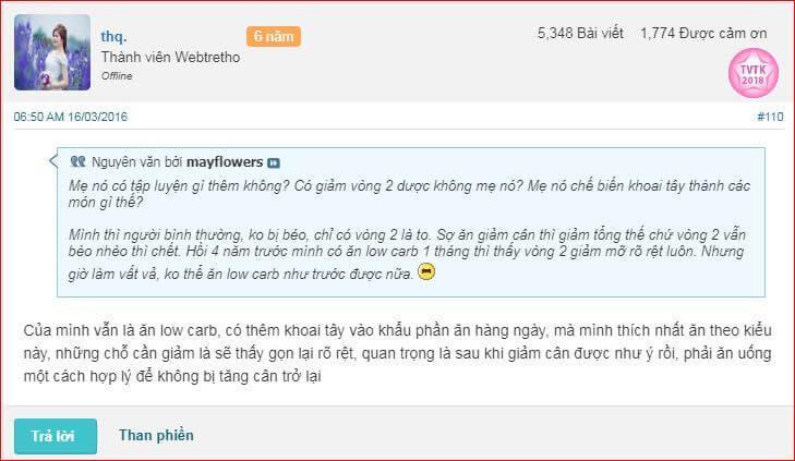 Giảm cân bằng khoai tây webtretho 3