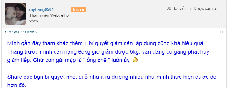 Giảm cân bằng khoai tây webtretho