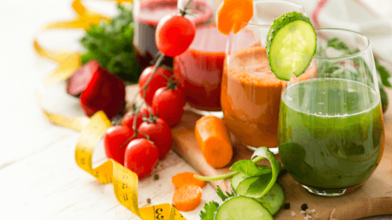 nước ép cà chua cà rốt giảm cân