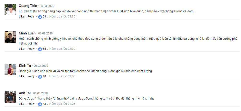 đánh giá first up 1 hour từ người dùng 1