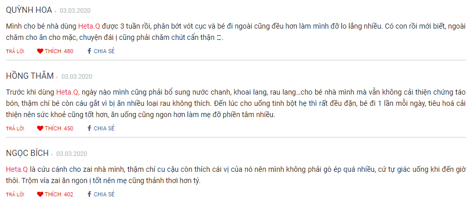 đánh giá tinh bột hẹ heta.q từ người dùng 2